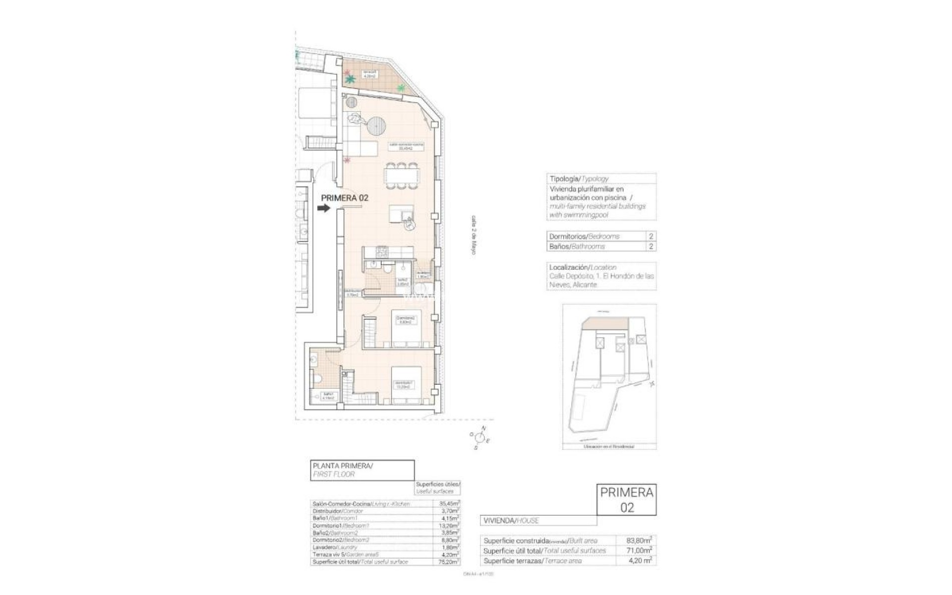 New Build - Apartment - Hondón de las Nieves - 03688