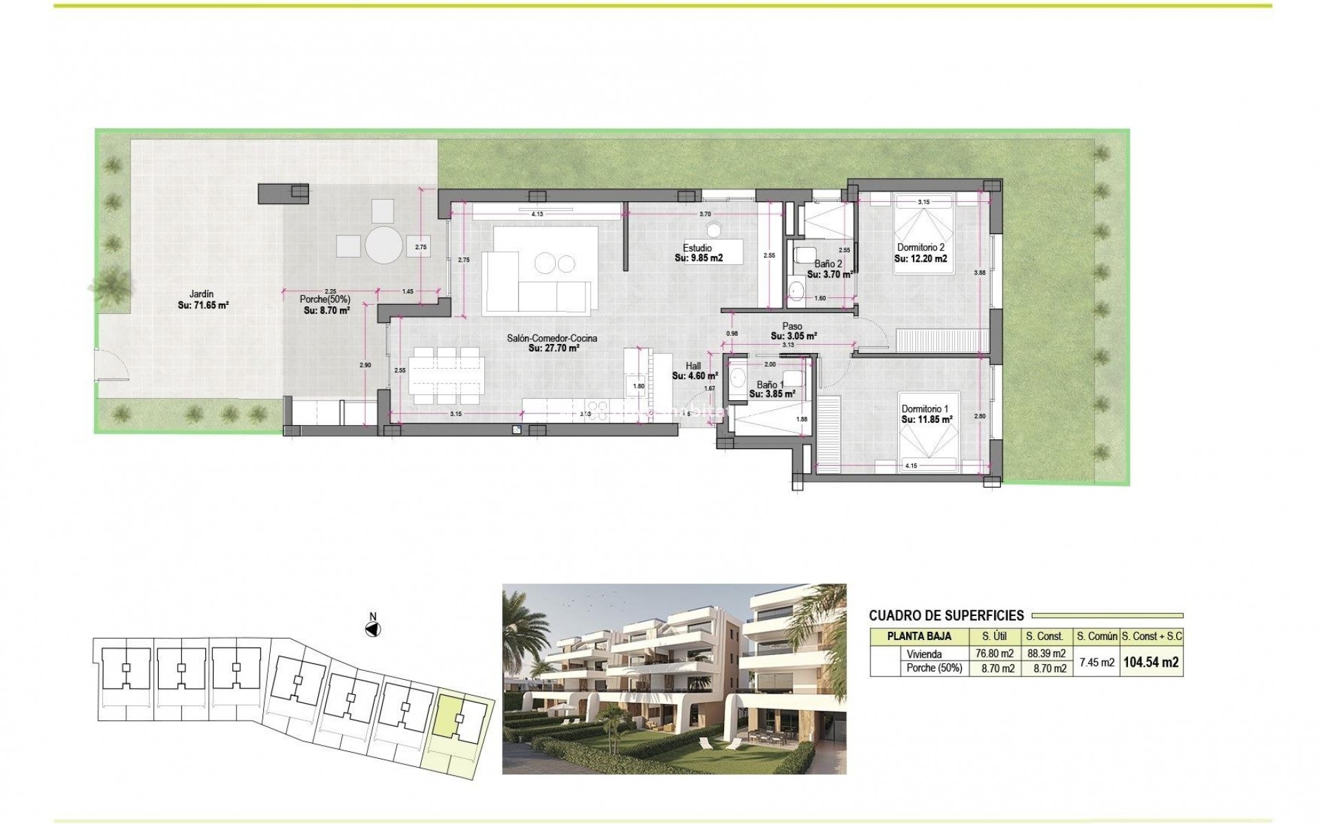 New Build - Ground floor apartment - Alhama de Murcia