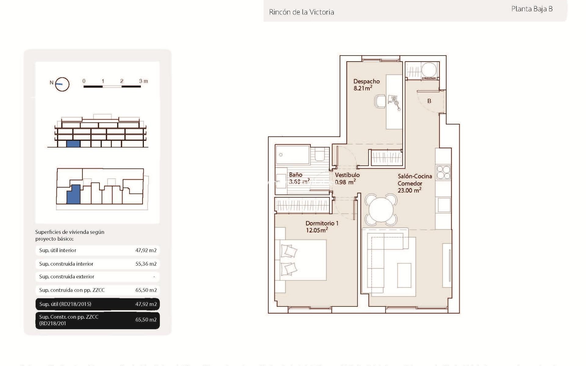New Build - Ground floor apartment - Rincón de la Victoria
