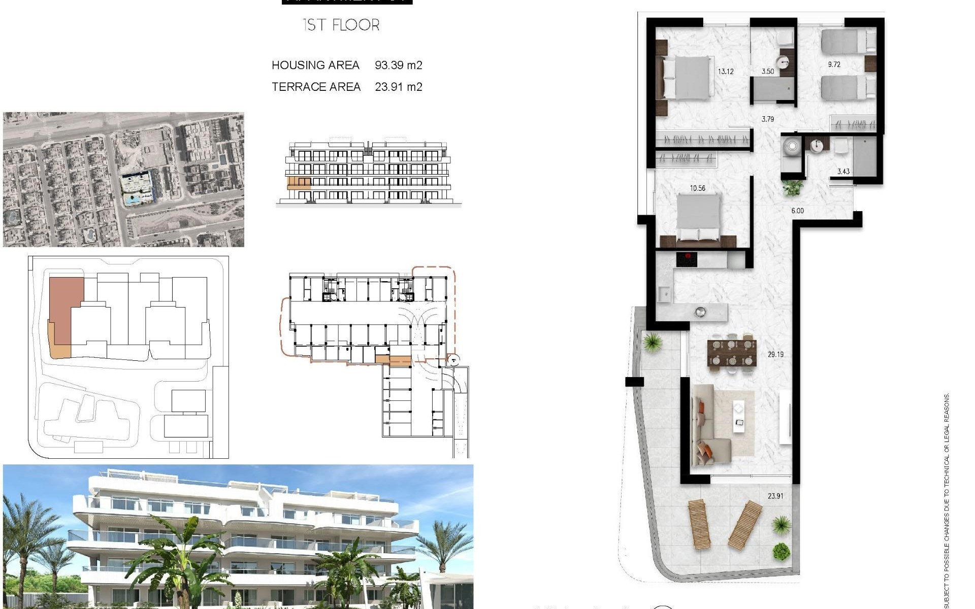 Nouvelle construction -  Appartement - Orihuela Costa - Lomas de Cabo Roig