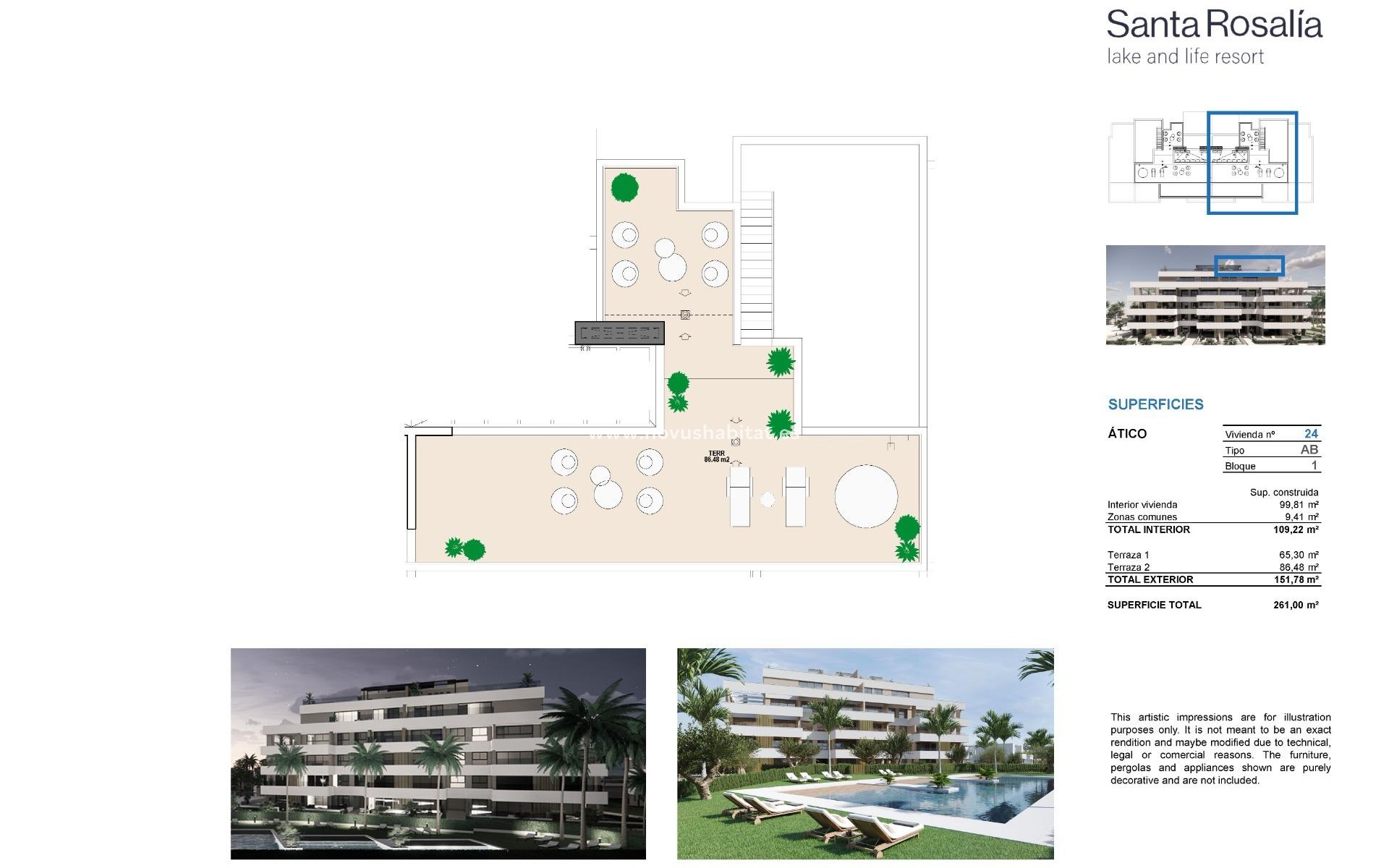 Nouvelle construction -  Appartement - Torre Pacheco - Santa Rosalia Lake And Life Resort