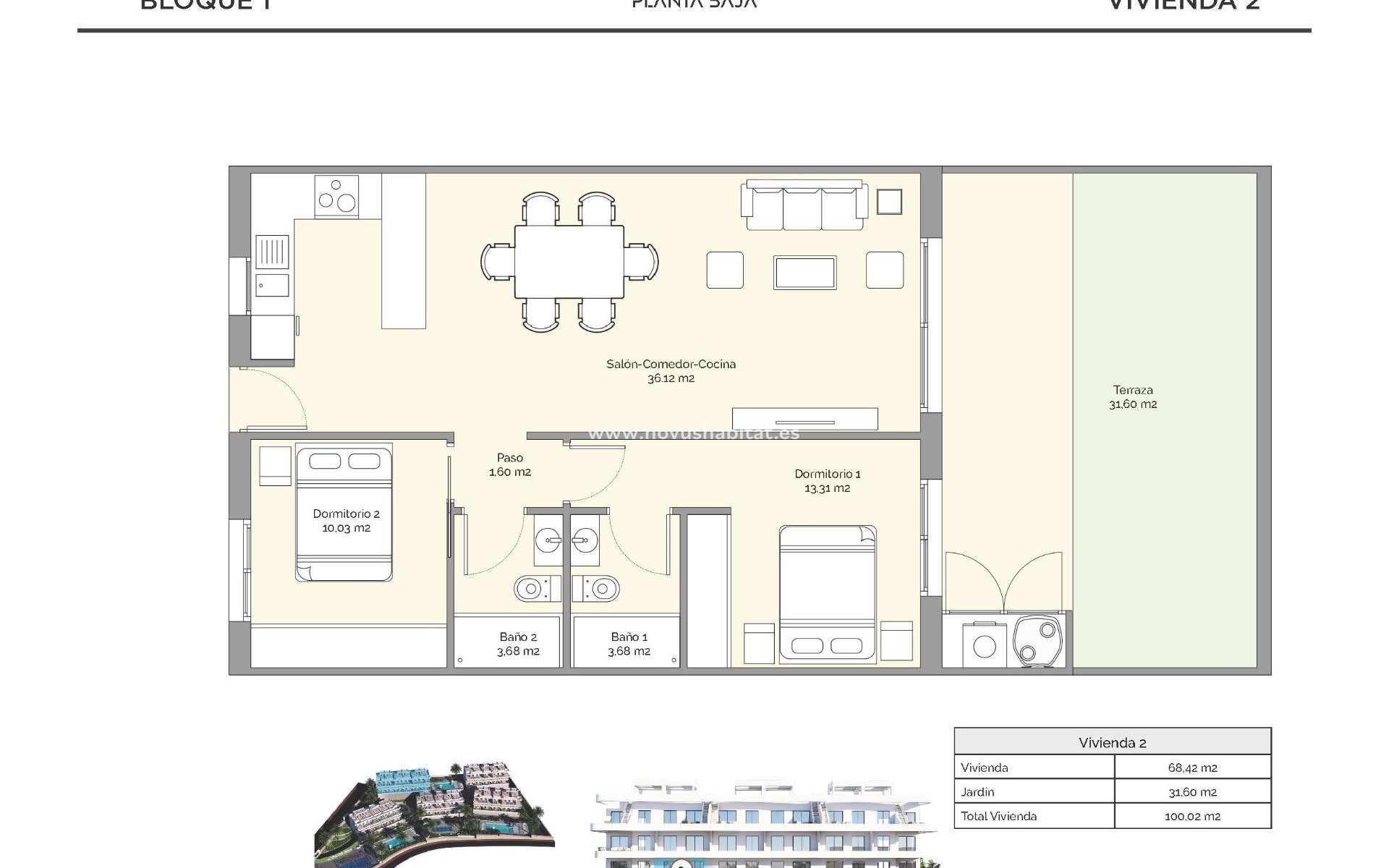 Nueva construcción  - Apartamento - Finestrat - Golf Piug Campana